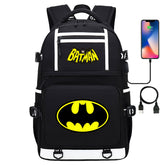 Batman Backpack Batman SchoolBag with USB Charging Port