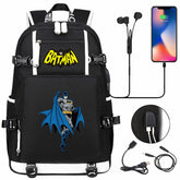 Batman Backpack Batman SchoolBag with USB Charging Port