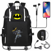 Batman Backpack Batman SchoolBag with USB Charging Port
