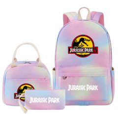 Jurassic Park Backpack Lunch Bag Pencil Case 3pcs Set for Students
