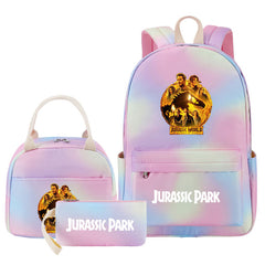 Jurassic Park Backpack Lunch Bag Pencil Case 3pcs Set for Students