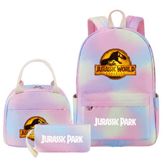 Jurassic Park Backpack Lunch Bag Pencil Case 3pcs Set for Students