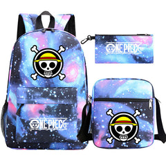 One Piece Schoolbag Backpack Lunch Bag Pencil Case 3pcs Set for Students