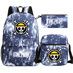 One Piece Schoolbag Backpack Lunch Bag Pencil Case 3pcs Set for Students