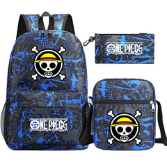 One Piece Schoolbag Backpack Lunch Bag Pencil Case 3pcs Set for Students