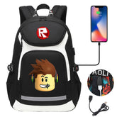 Roblox Backpack Travel Backpack Roblox SchoolBag With USB Charging Port