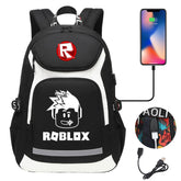 Roblox Backpack Travel Backpack Roblox SchoolBag With USB Charging Port