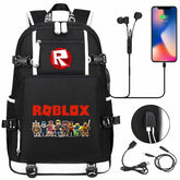 Roblox Backpack Travel Backpack Roblox SchoolBag with USB Charging Port