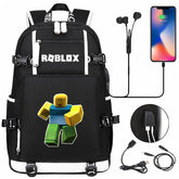 Roblox Backpack Travel Backpack Roblox SchoolBag with USB Charging Port