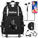 Roblox Backpack Travel Backpack Roblox SchoolBag with USB Charging Port