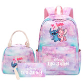 Stitch Schoolbag Backpack Lunch Bag Pencil Case 3pcs Set for Students