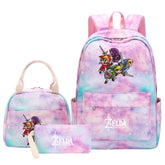 The Legends of Zelda Schoolbag Backpack Lunch Bag Pencil Case 3pcs Set for Students