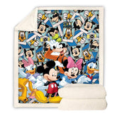 Mickey Mouse Throw Blanket Cartoon Anime Throw Blanket for Adult Kids