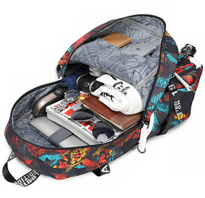Basketball Lakers 24 Kobe Bryant Backpack Mamba Travel Backpack School Bag with USB Charging Port