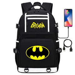 Batman Backpack Batman SchoolBag with USB Charging Port