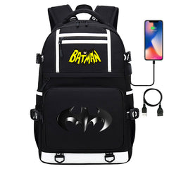 Batman Backpack Batman SchoolBag with USB Charging Port