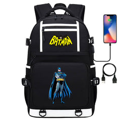 Batman Backpack Batman SchoolBag with USB Charging Port