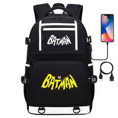 Batman Backpack Batman SchoolBag with USB Charging Port