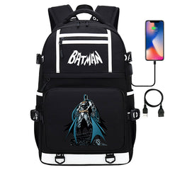 Batman Backpack Batman SchoolBag with USB Charging Port