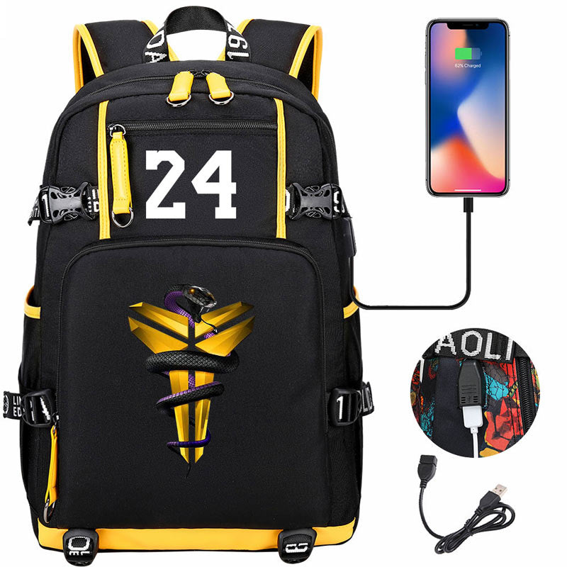 Nba Ko Be Bry Ant No.24 Backpack Usb Teen Boys Junior High School