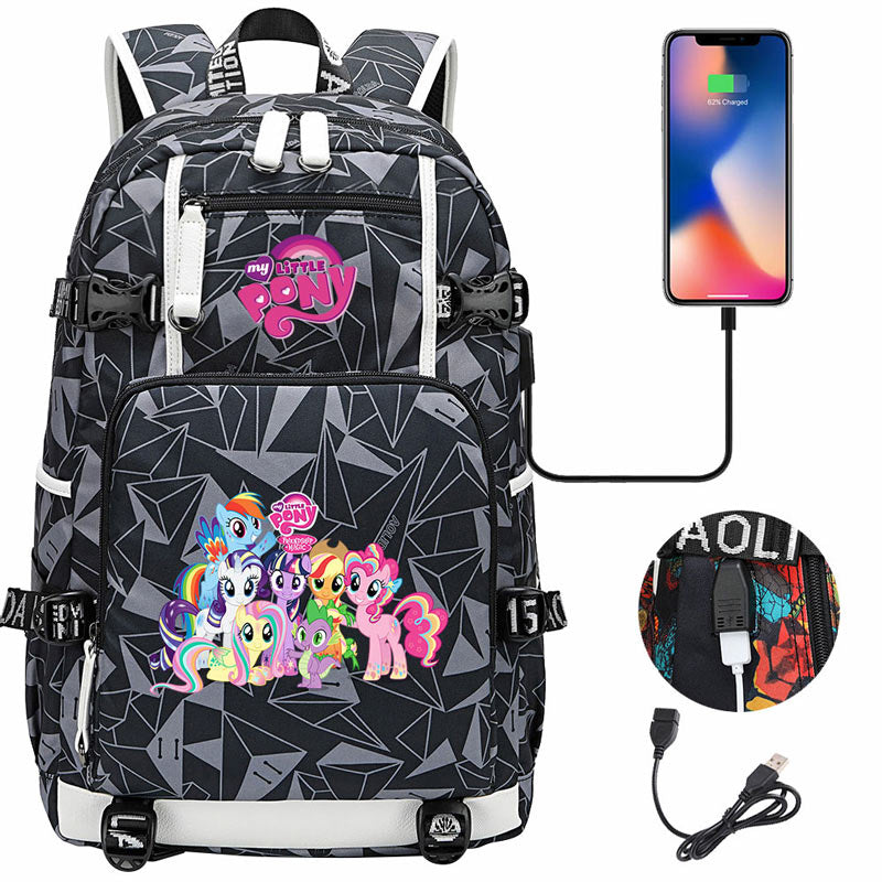 My Little Pony SchoolBag Backpack with USB Charging Port