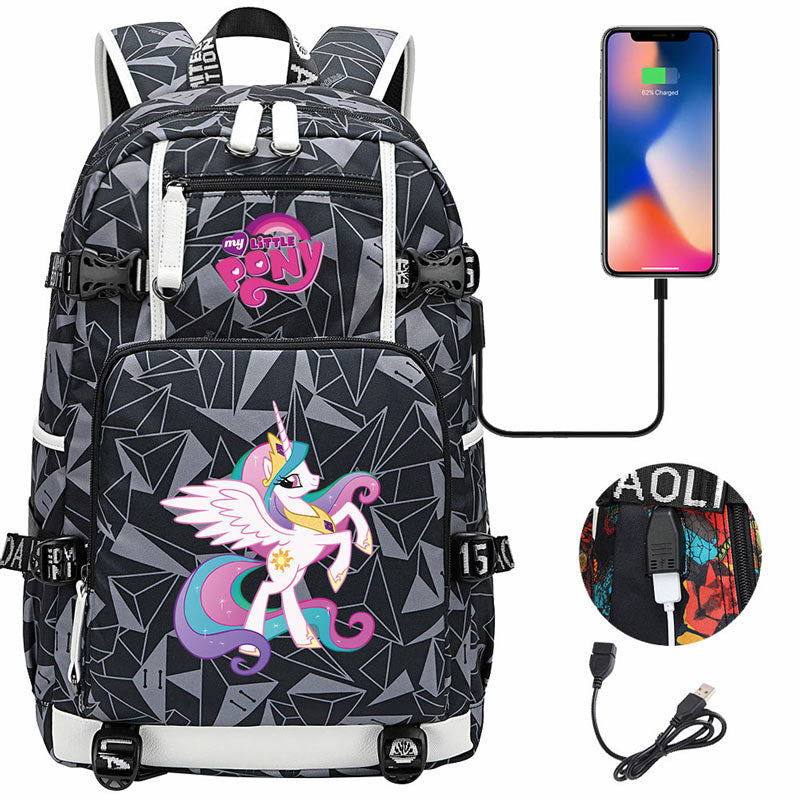My Little Pony SchoolBag Backpack with USB Charging Port