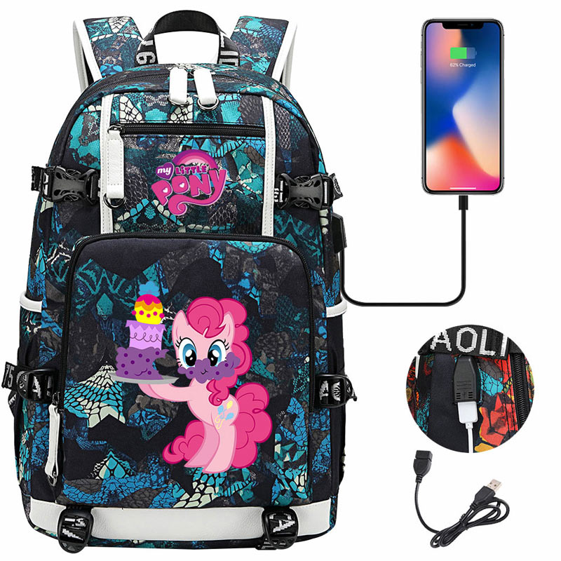 My Little Pony SchoolBag Backpack with USB Charging Port