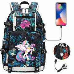 My Little Pony SchoolBag Backpack with USB Charging Port