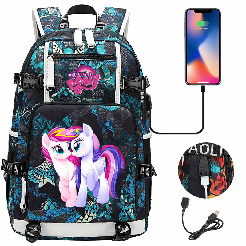 My Little Pony SchoolBag Backpack with USB Charging Port