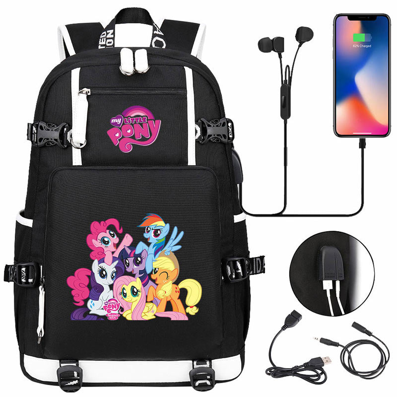 My Little Pony SchoolBag Backpack with USB Charging Port
