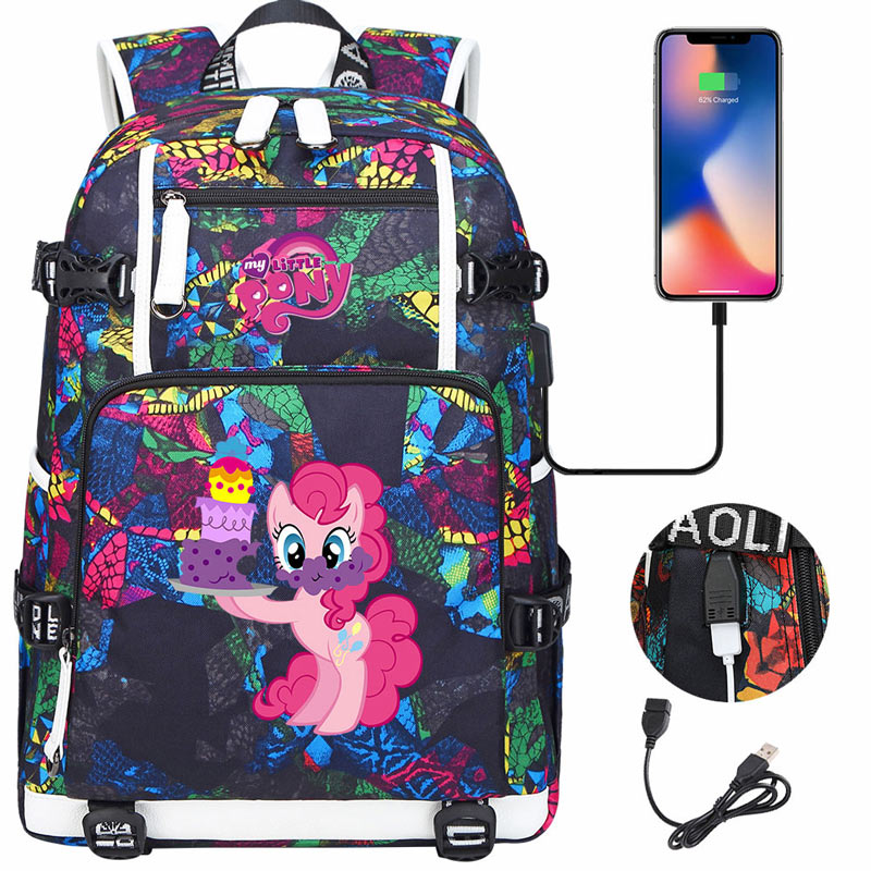 My Little Pony SchoolBag Backpack with USB Charging Port