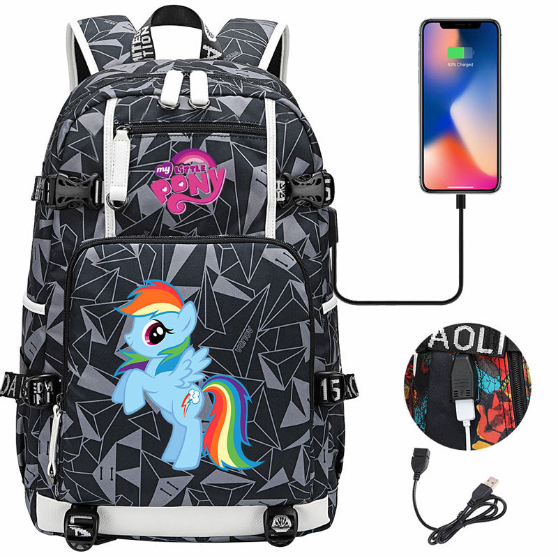 My Little Pony SchoolBag Backpack with USB Charging Port