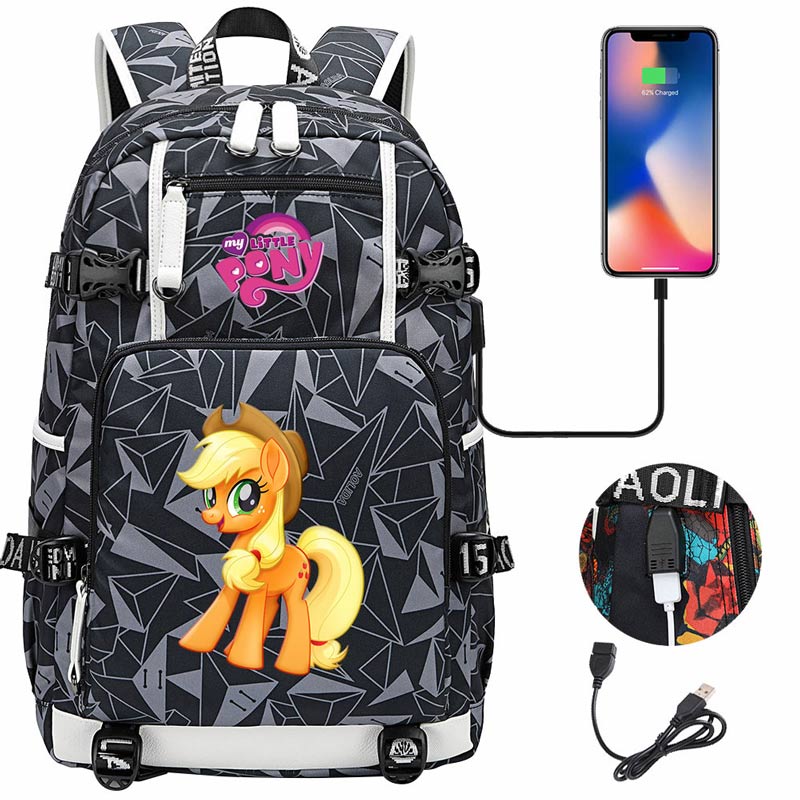 My Little Pony SchoolBag Backpack with USB Charging Port