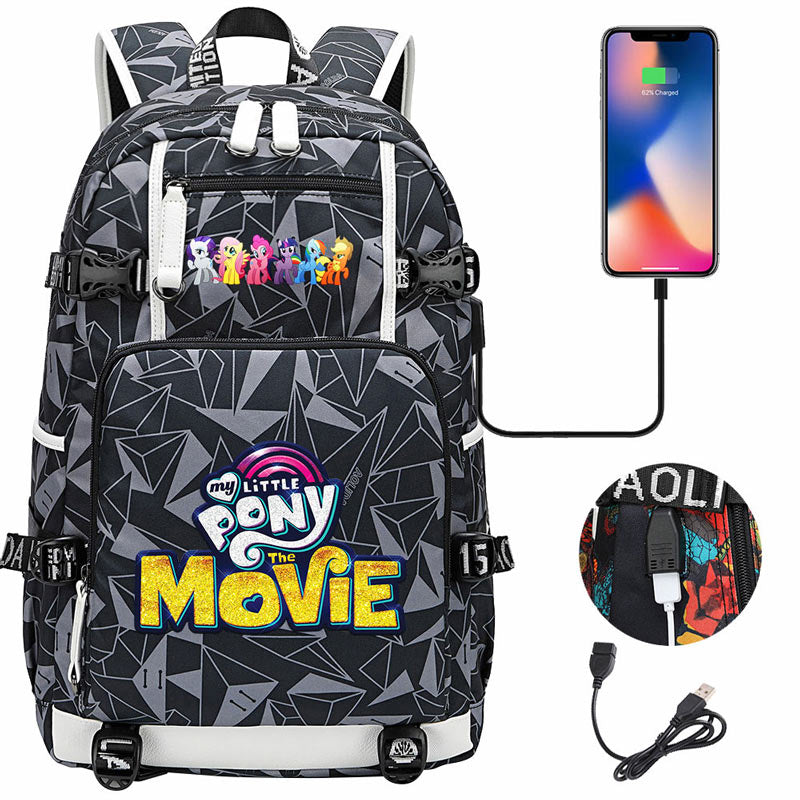 My Little Pony SchoolBag Backpack with USB Charging Port