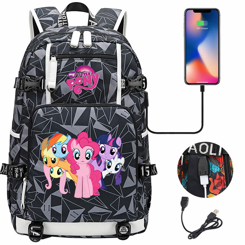 My Little Pony SchoolBag Backpack with USB Charging Port