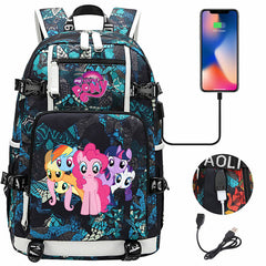 My Little Pony SchoolBag Backpack with USB Charging Port