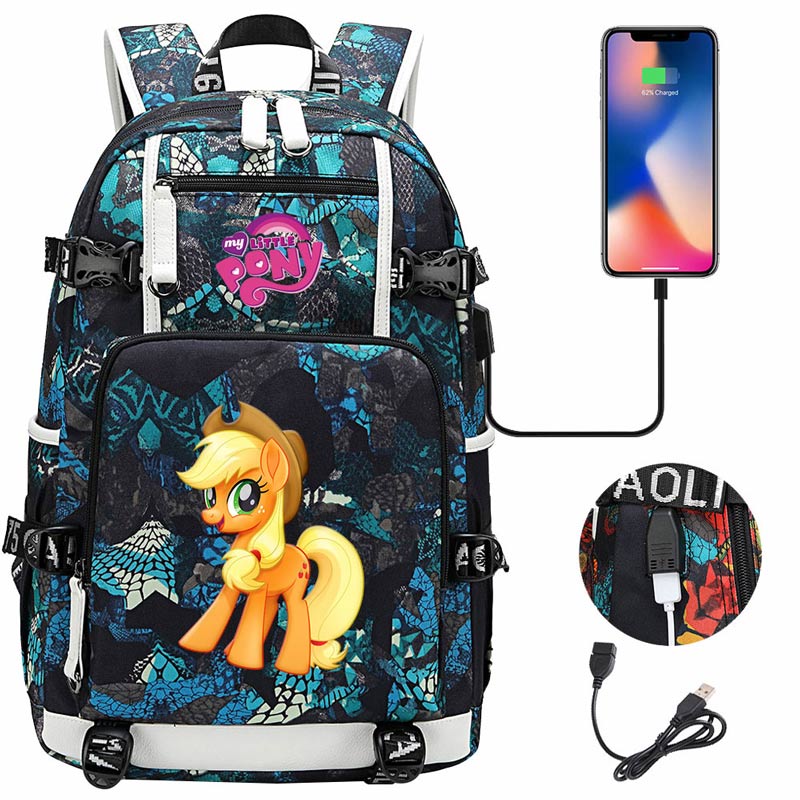 My Little Pony SchoolBag Backpack with USB Charging Port