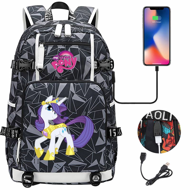 My Little Pony SchoolBag Backpack with USB Charging Port