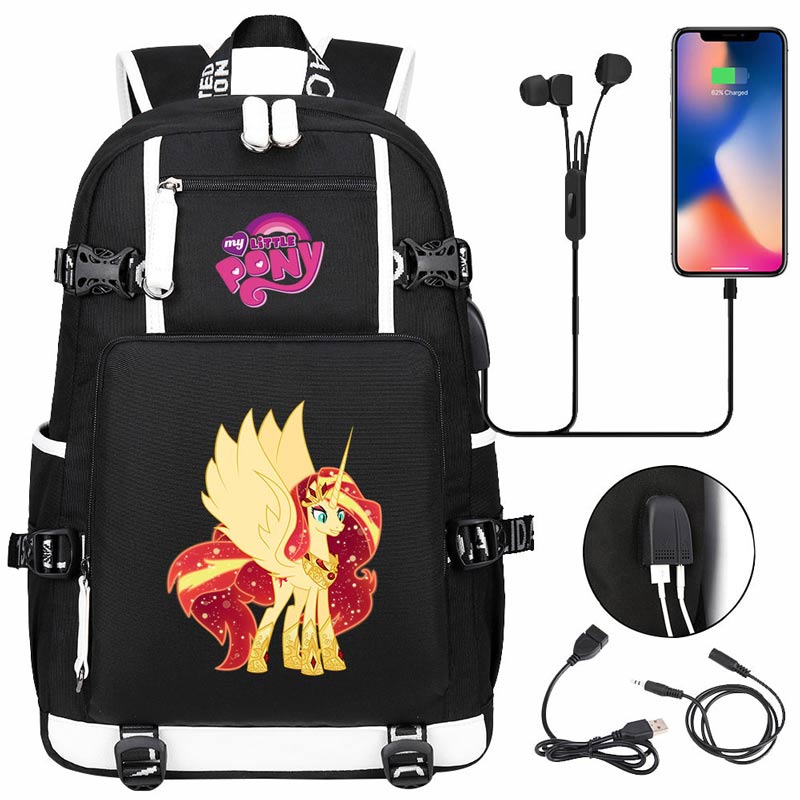 My Little Pony SchoolBag Backpack with USB Charging Port