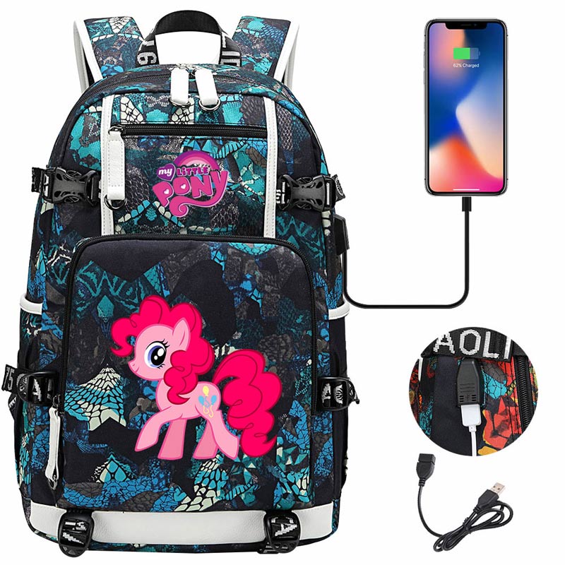 My Little Pony SchoolBag Backpack with USB Charging Port