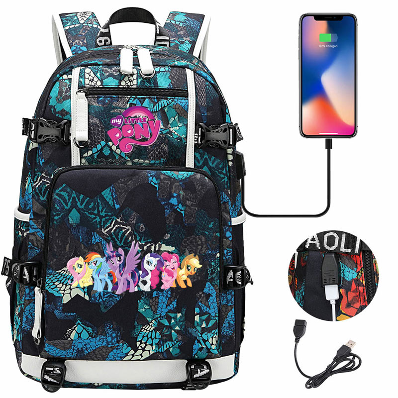 My Little Pony SchoolBag Backpack with USB Charging Port
