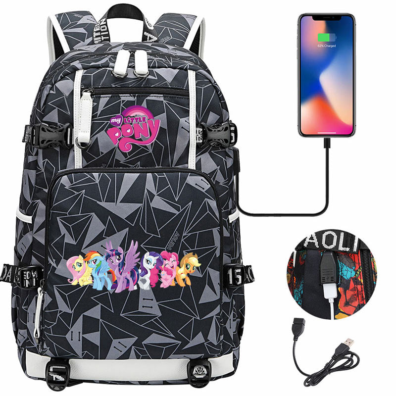 My Little Pony SchoolBag Backpack with USB Charging Port