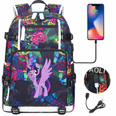 My Little Pony SchoolBag Backpack with USB Charging Port