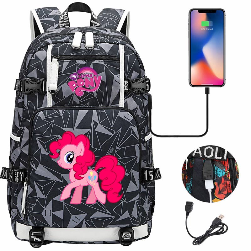 My Little Pony SchoolBag Backpack with USB Charging Port