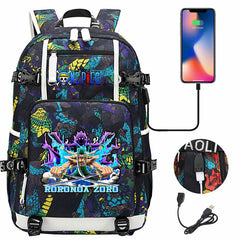 One Piece Travel Backpack One Piece SchoolBag with USB Charging Port