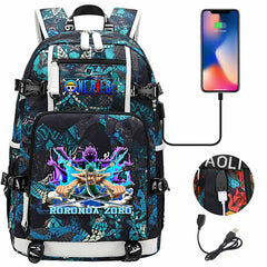 One Piece Travel Backpack One Piece SchoolBag with USB Charging Port