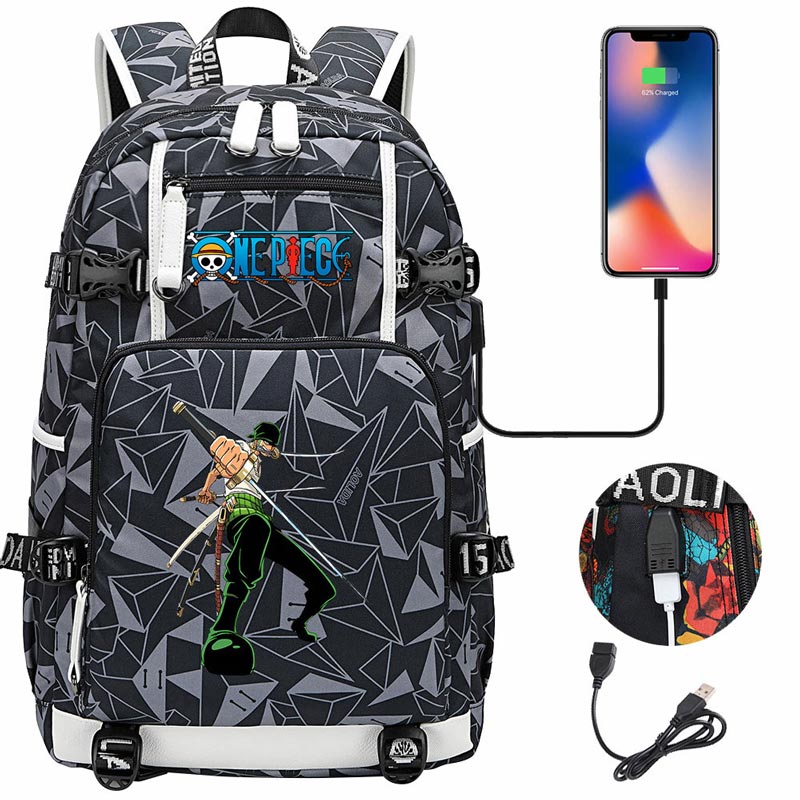 One Piece Travel Backpack One Piece SchoolBag with USB Charging Port