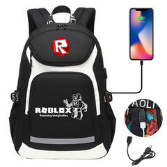 Roblox Backpack Travel Backpack Roblox SchoolBag With USB Charging Port