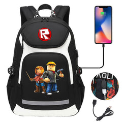 Roblox Backpack Travel Backpack Roblox SchoolBag With USB Charging Port
