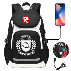 Roblox Backpack Travel Backpack Roblox SchoolBag With USB Charging Port